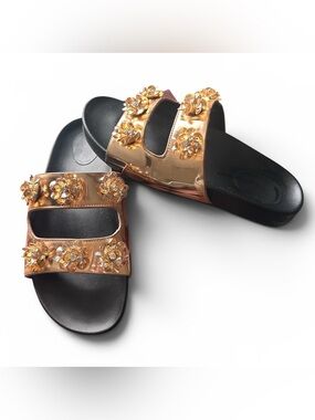 SCB Crystal Flower Glam Sandals ✨